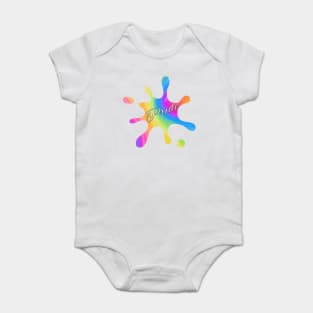 Pride Rainbow Paint Splatter Baby Bodysuit